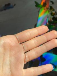 Simple .925 Silver Rose Quartz Ring, Size 6
