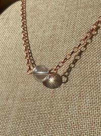 Optical Quartz Sphere Copper Choker Necklace