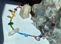 Rainbow Crystals & Aura Quartz Choker