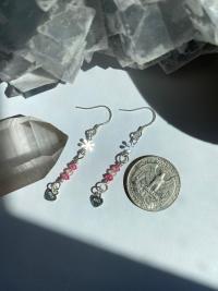 Pink Crystal Flower .925 Silver Earrings | Spring Fever Collection