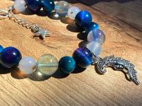 Chalcedony, Fluorite, & Tiger Eye Celestial Bracelet