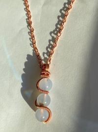 Chalcedony Copper Necklace
