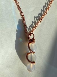 Chalcedony Copper Necklace