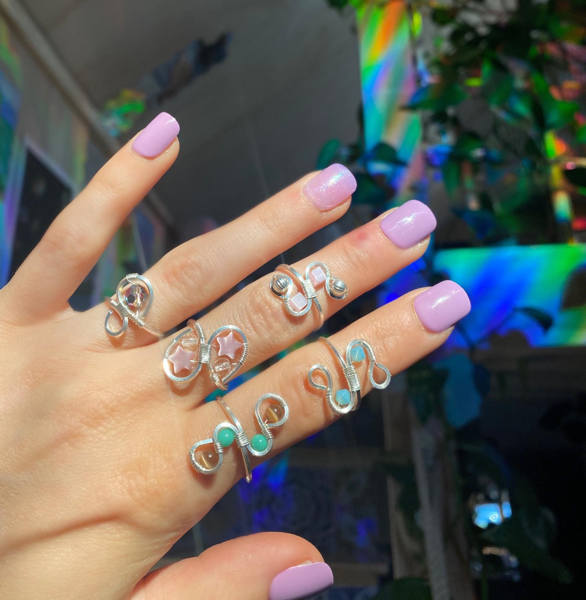 Statement .925 Silver Disco Crystal Ring, Size 5.5