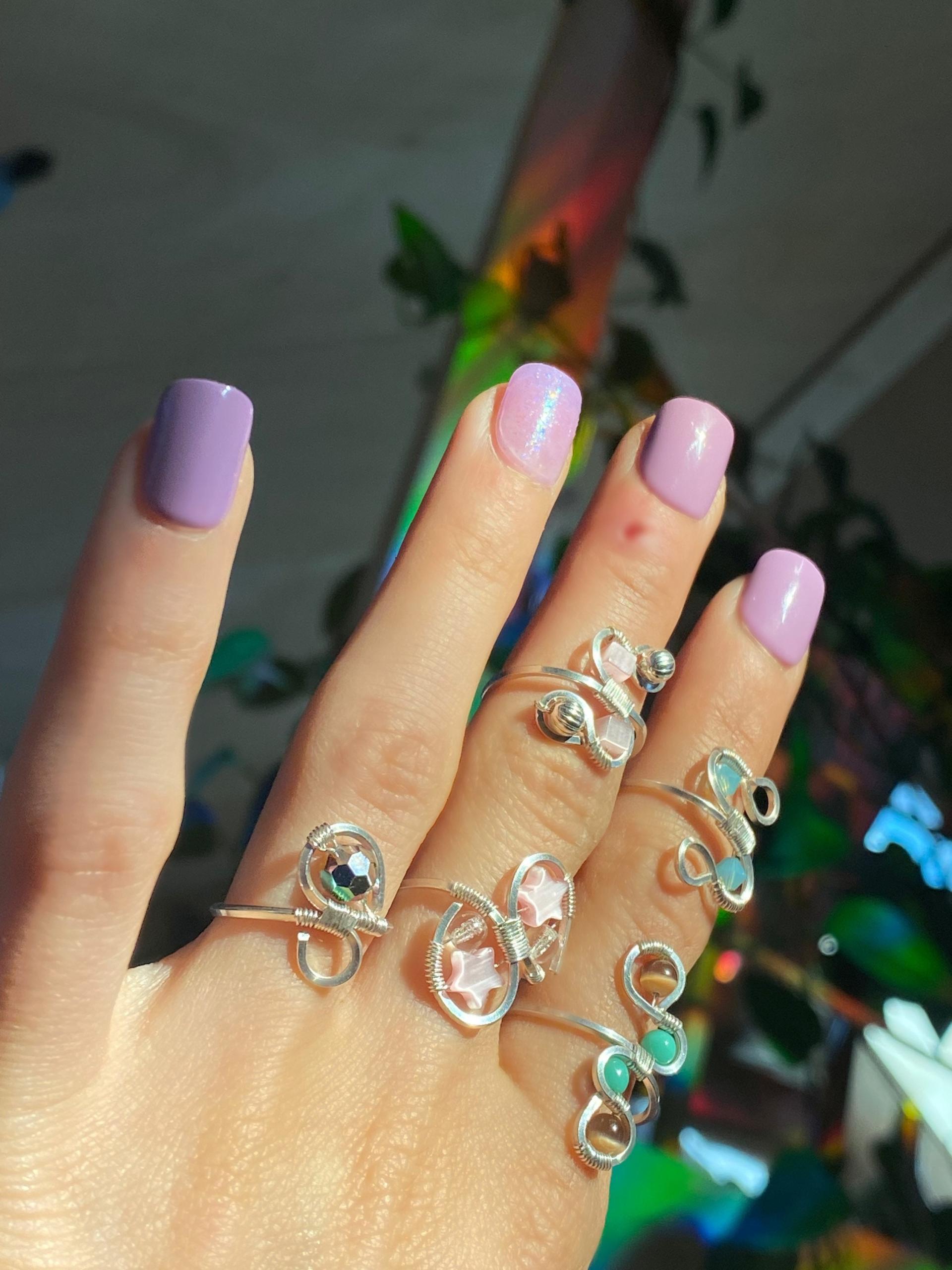 Statement .925 Silver Disco Crystal Ring, Size 5.5