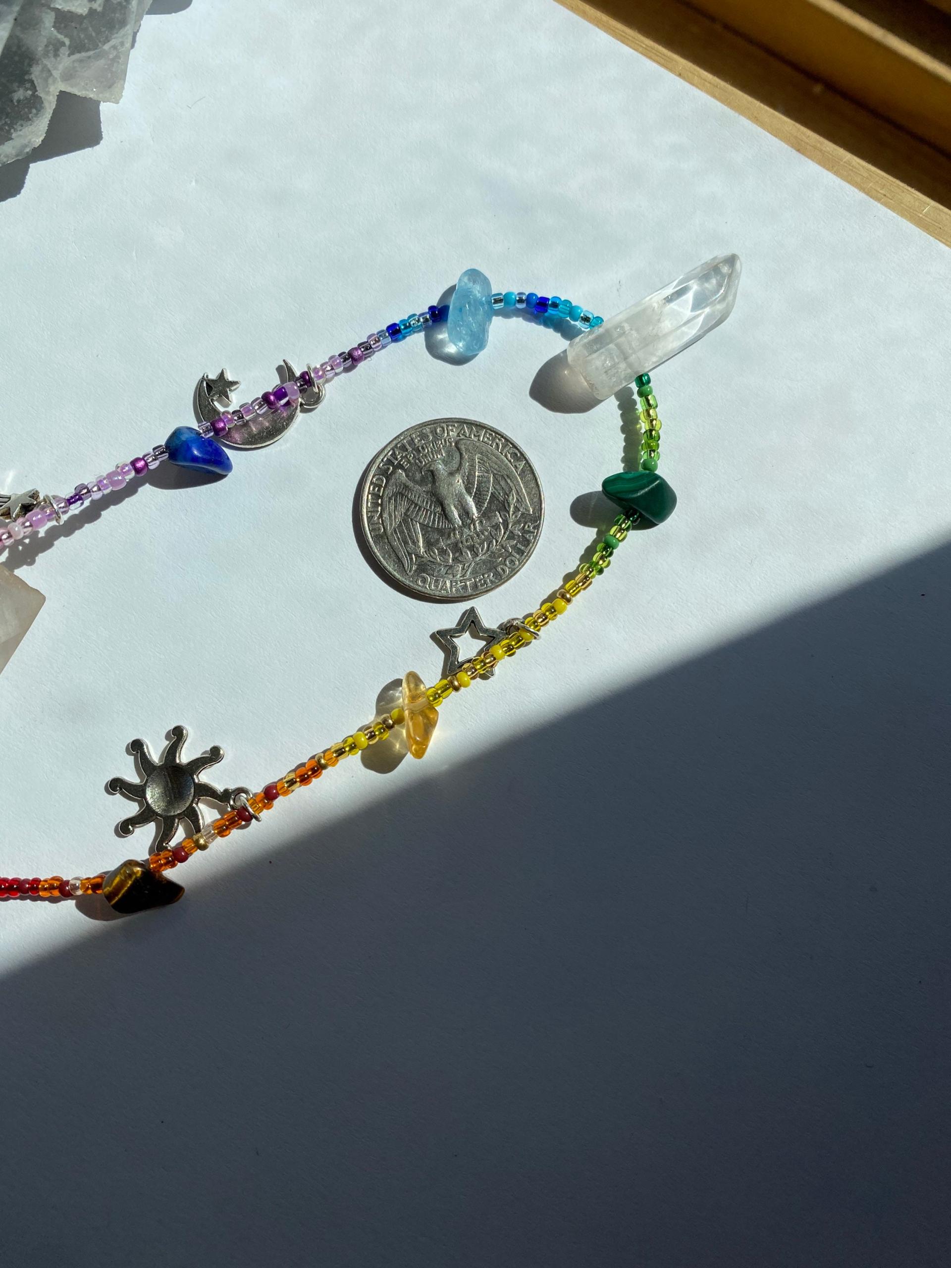 Rainbow Crystals & Aura Quartz Choker