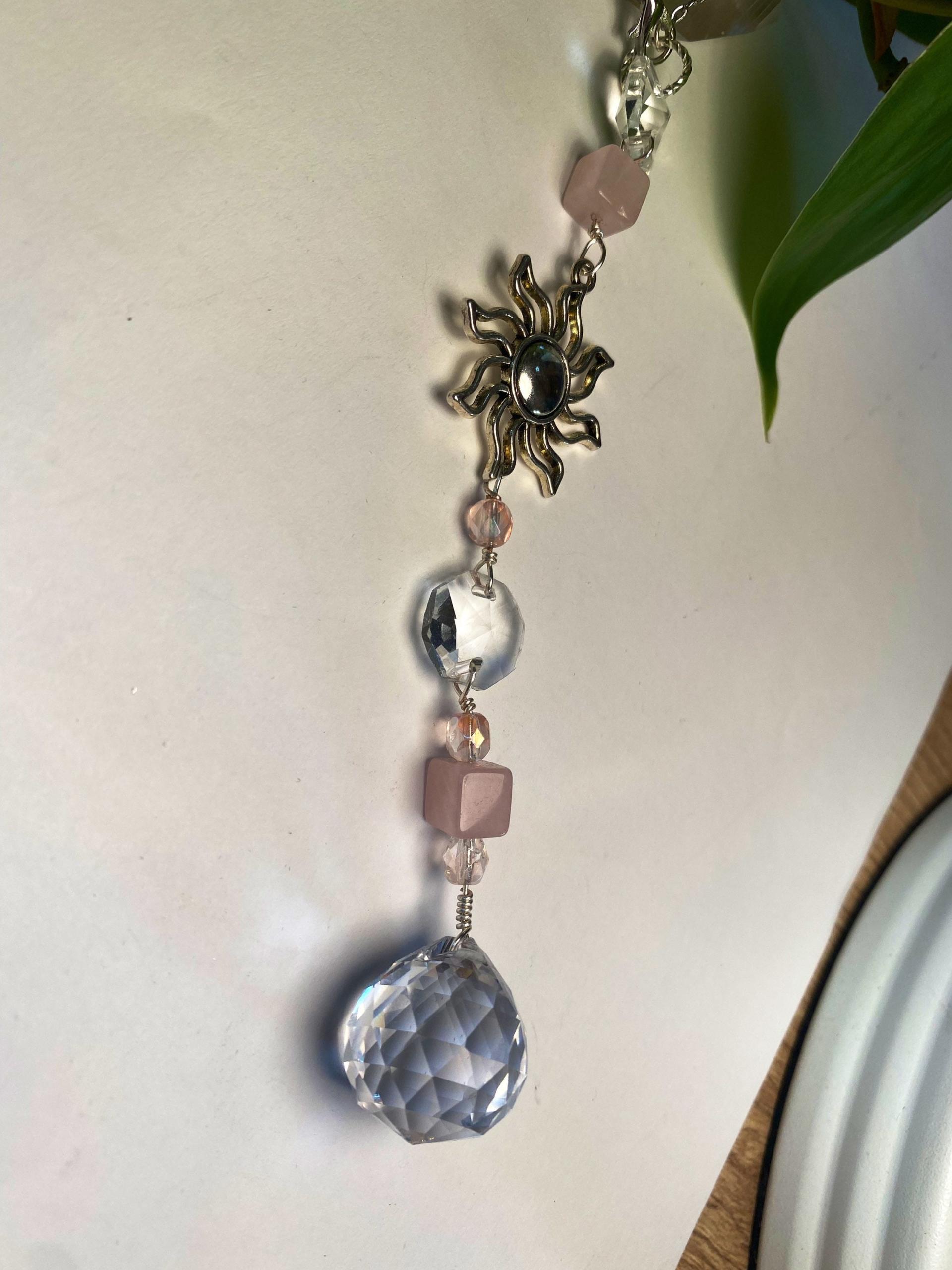 Celestial Sun Rose Quartz Sun Catcher