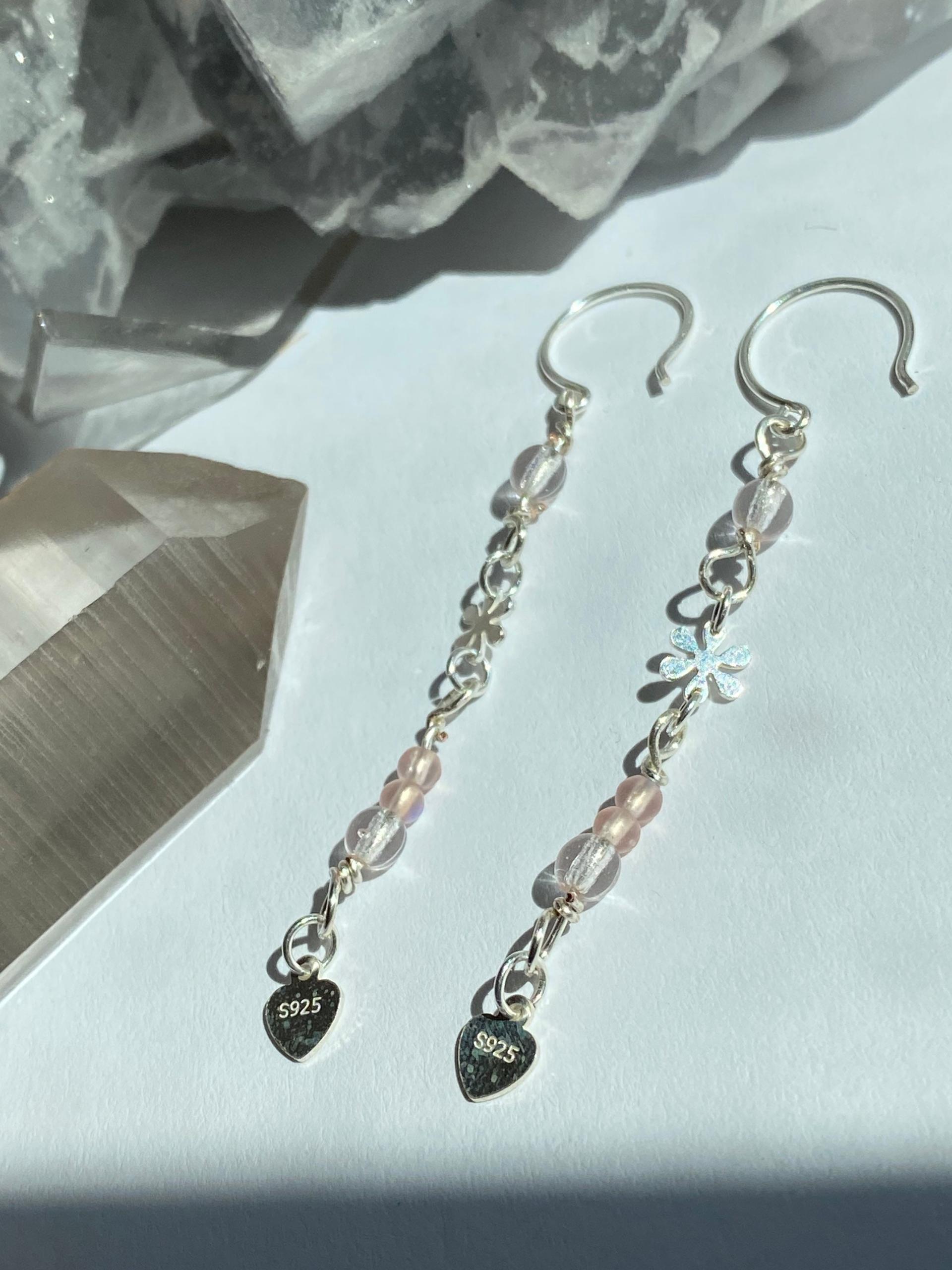 Pink .925 Silver Flower Earrings | Spring Fever Collection