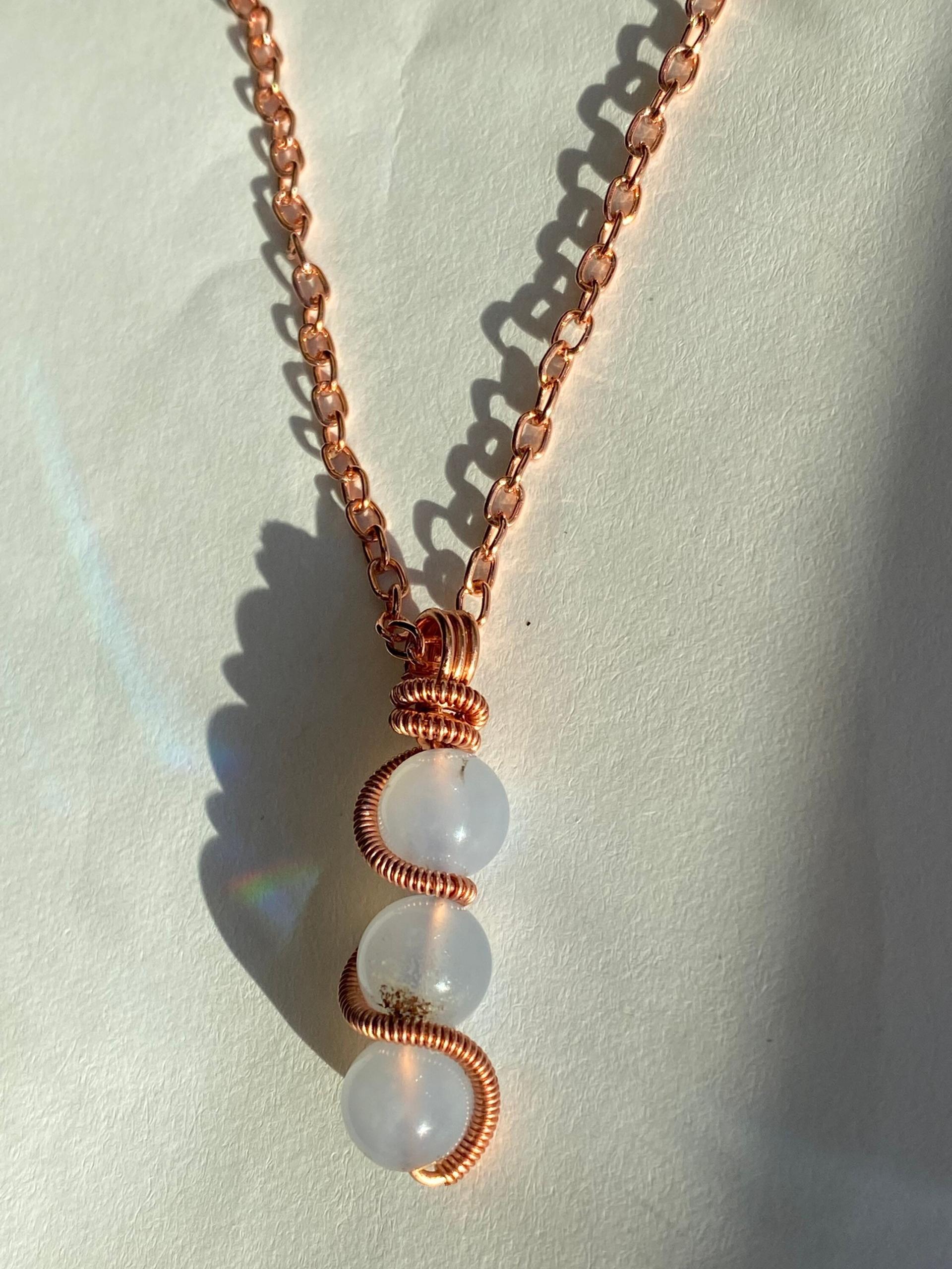 Chalcedony Copper Necklace