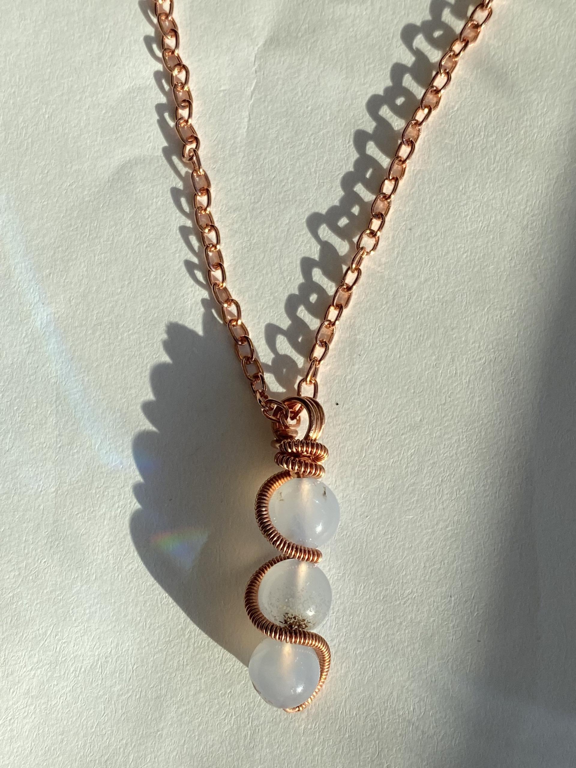 Chalcedony Copper Necklace