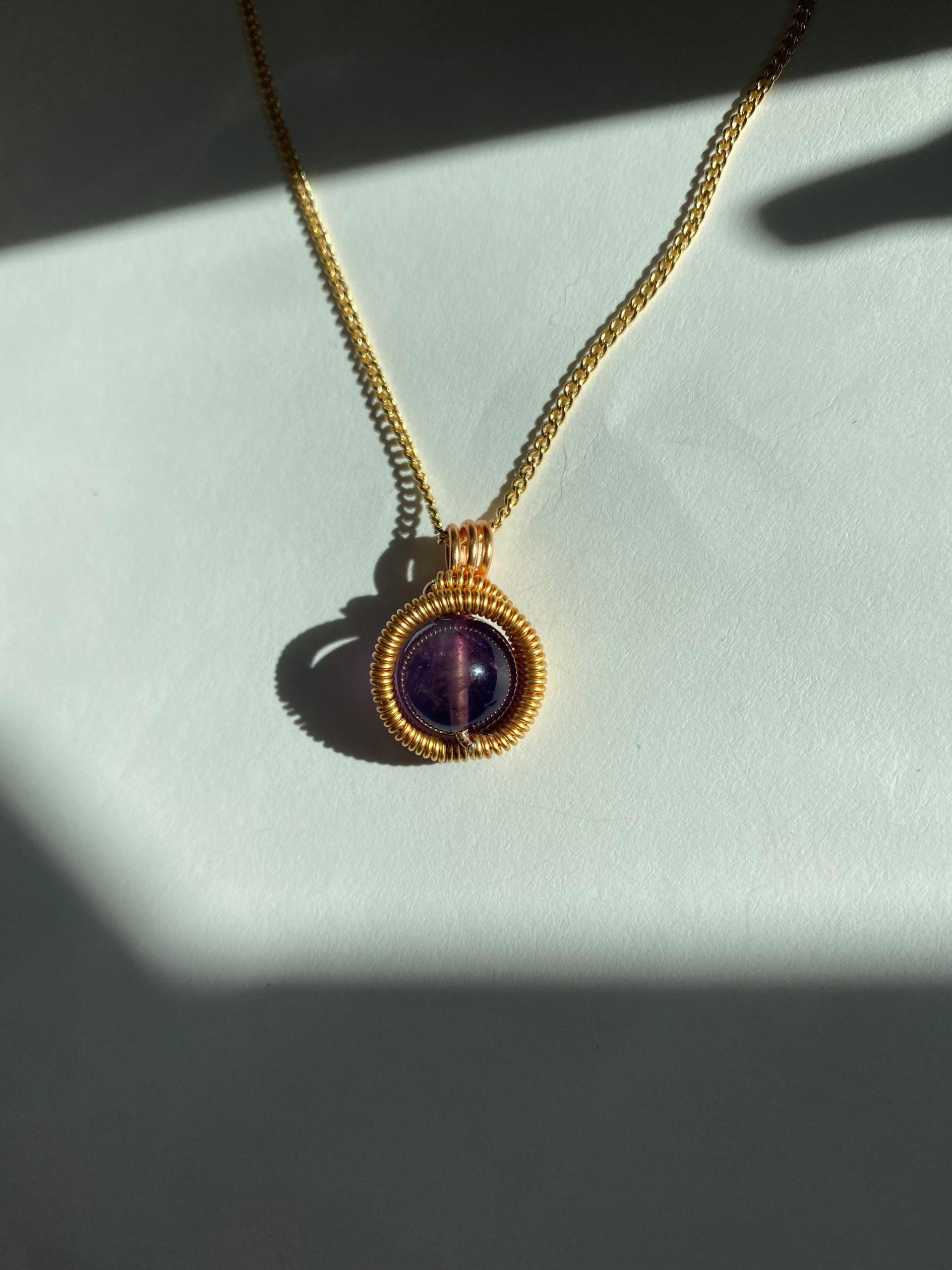 Amethyst Gold-Plated Necklace